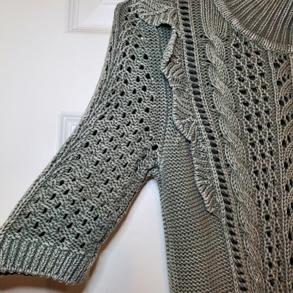 WHBM Ruffle Neck Cotton Sweater Sz XS - Picture 3 of 10